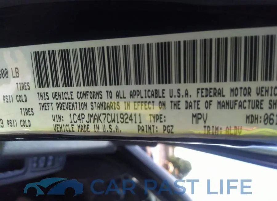 1C4PJMAK7CW192411# 9
