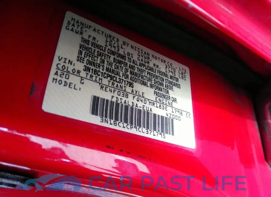 3N1BC1CP9CL371795# 9