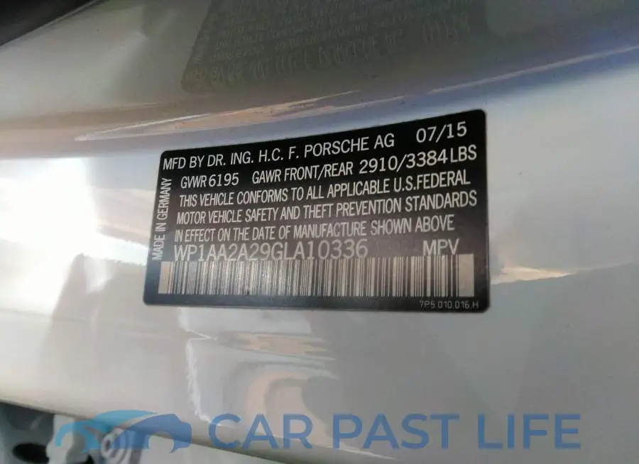 WP1AA2A29GLA10336# 9