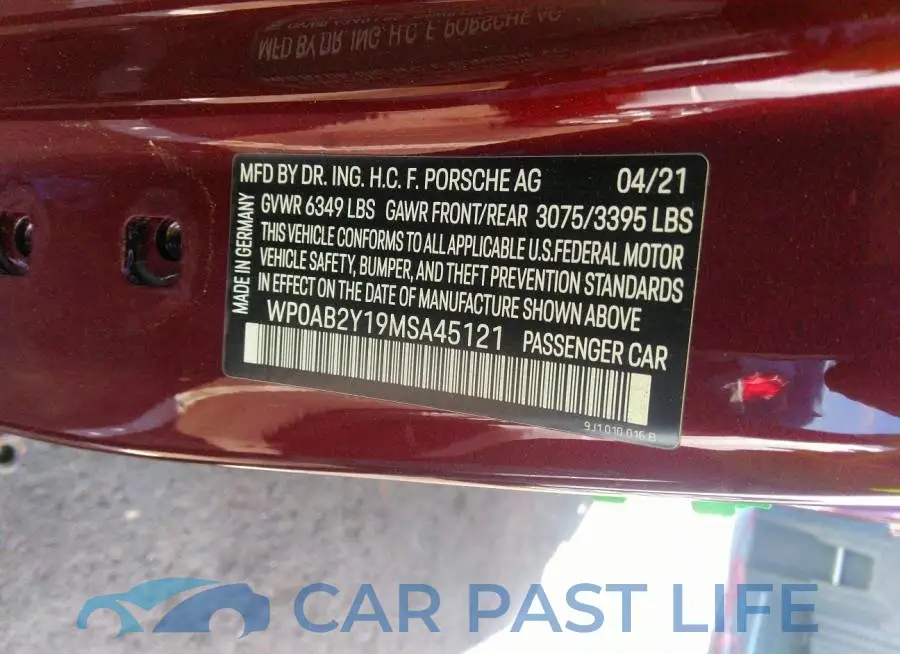 WP0AB2Y19MSA45121# 9