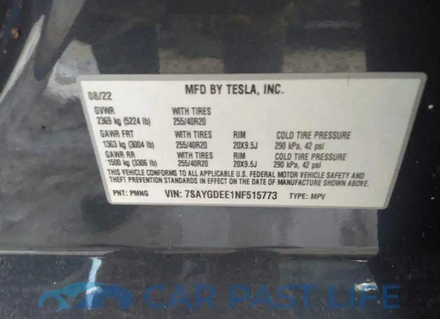 7SAYGDEE1NF515773# 9
