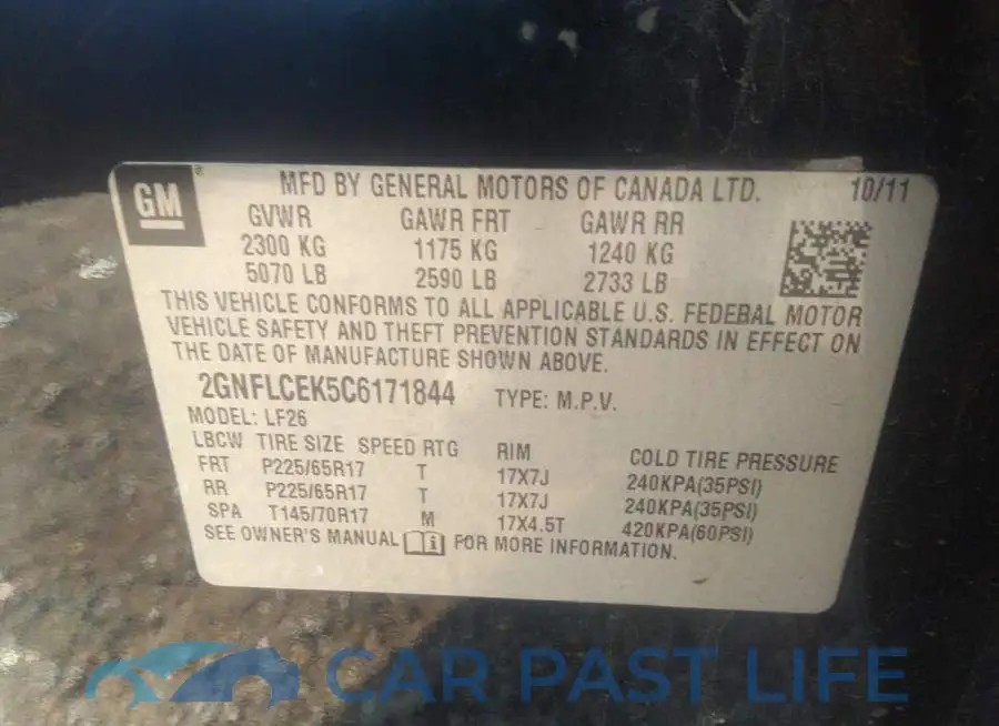 2GNFLCEK5C6171844# 9