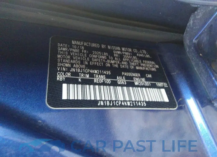 JN1BJ1CP4KW211435# 9