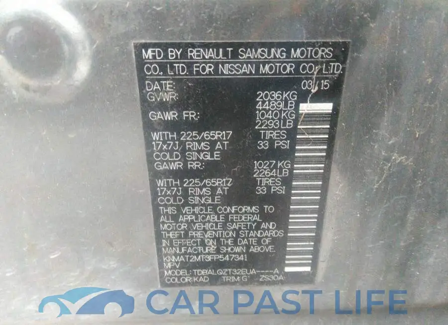 KNMAT2MT3FP547341# 9