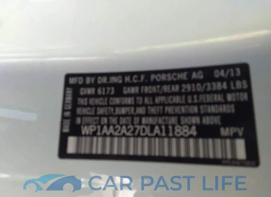 WP1AA2A27DLA11884# 9