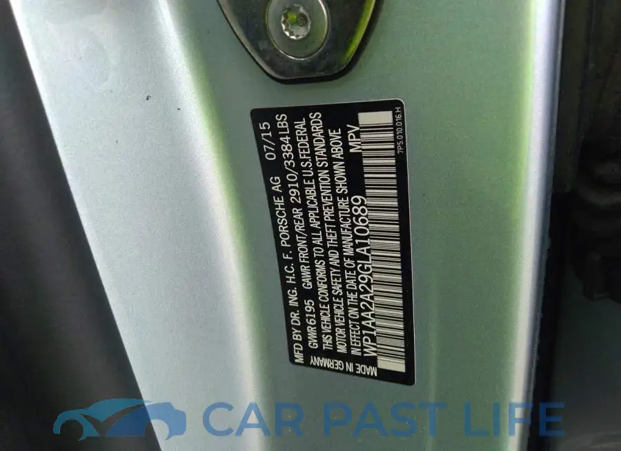 WP1AA2A29GLA10689# 9