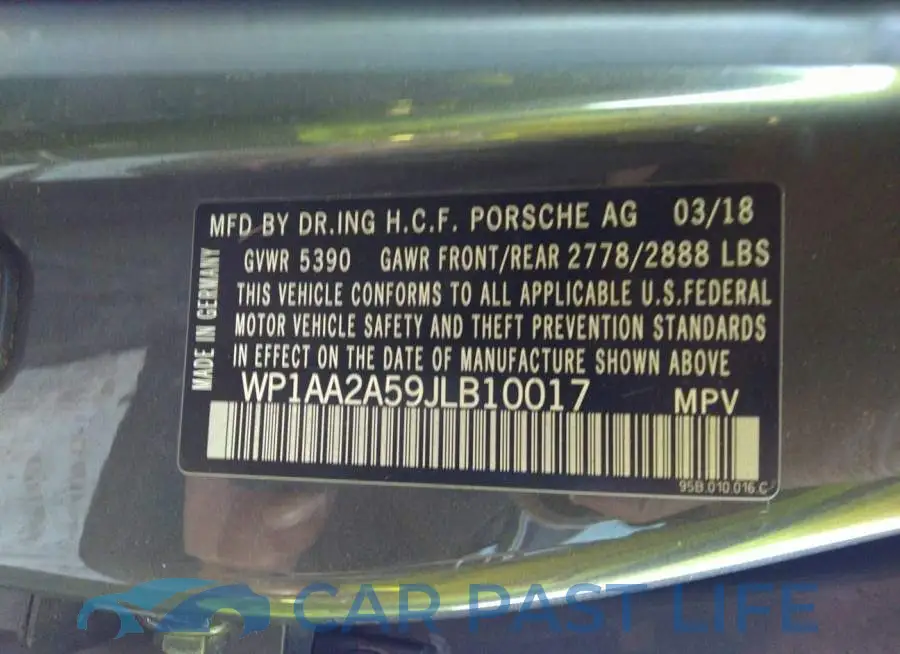 WP1AA2A59JLB10017# 9