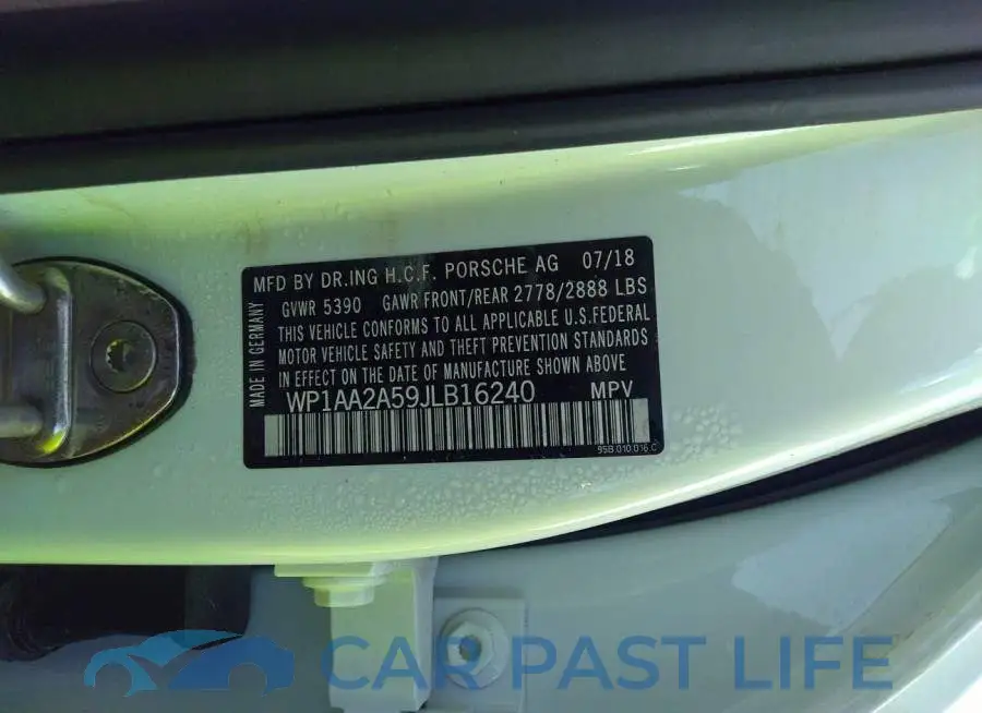 WP1AA2A59JLB16240# 9