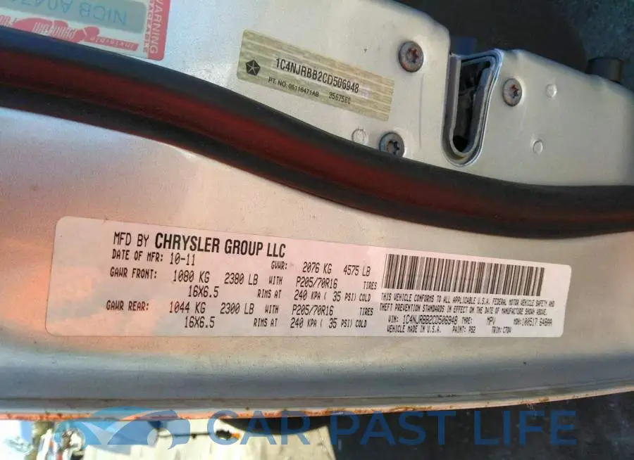 1C4NJRBB2CD506948# 9