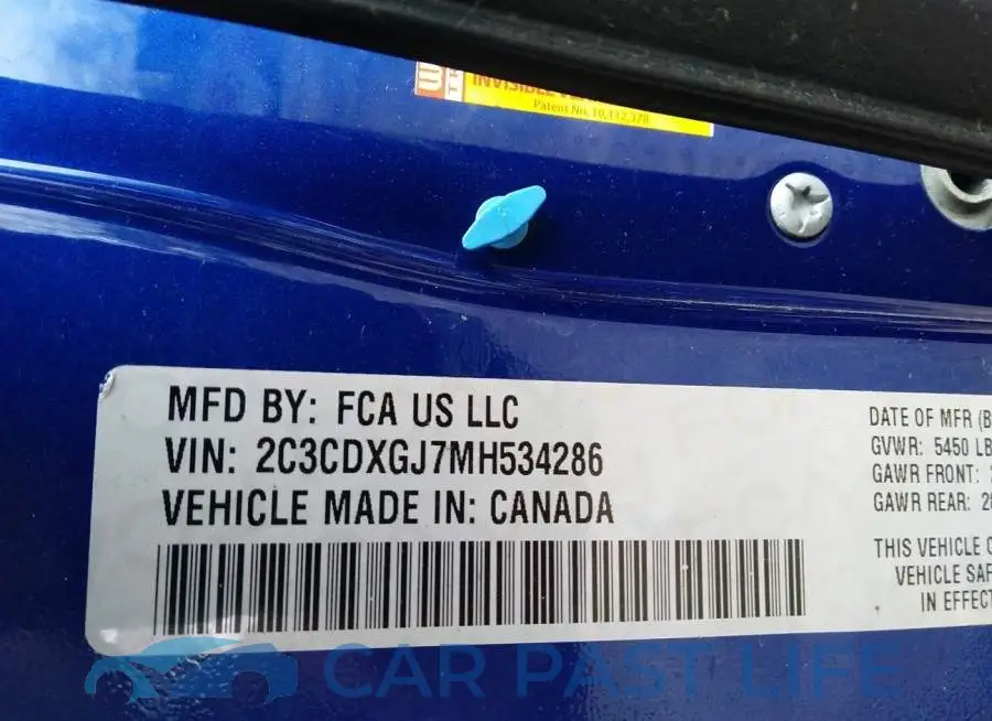 2C3CDXGJ7MH534286# 9