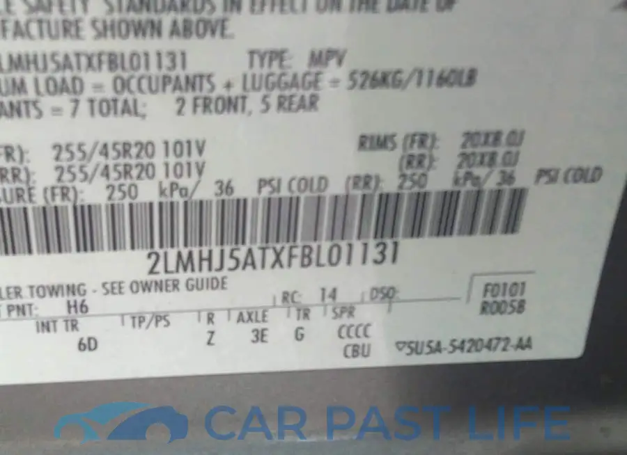 2LMHJ5ATXFBL01131# 9
