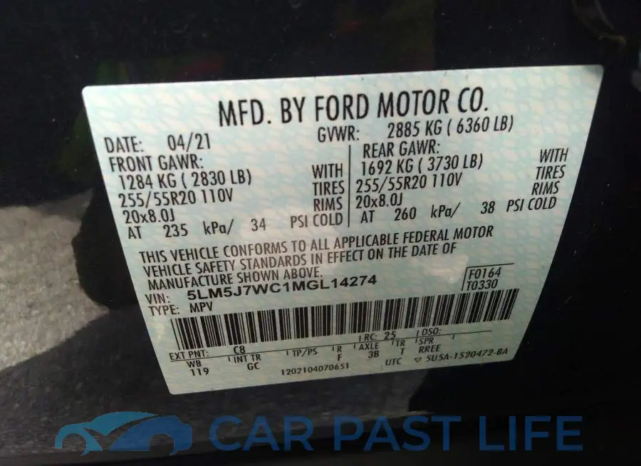 5LM5J7WC1MGL14274# 9
