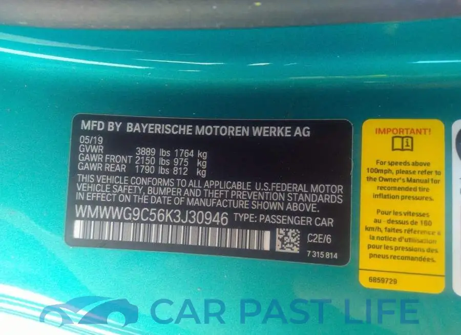 WMWWG9C56K3J30946# 9