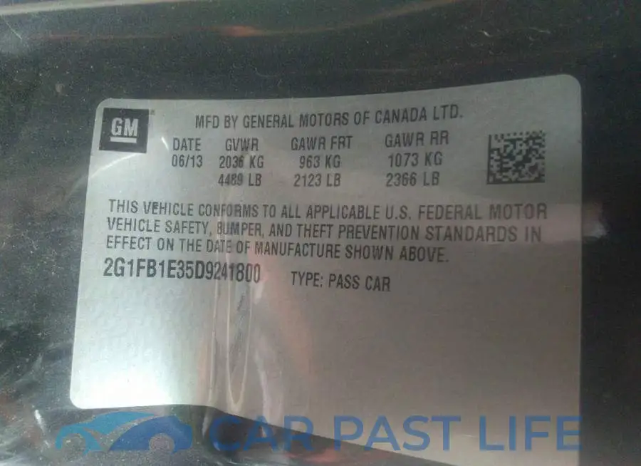 2G1FB1E35D9241800# 9