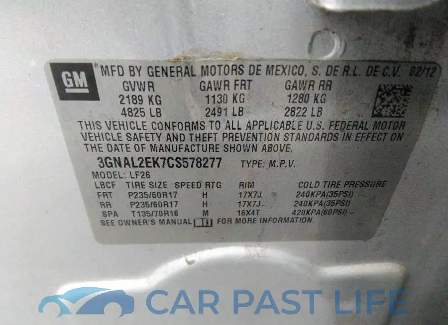 3GNAL2EK7CS578277# 9