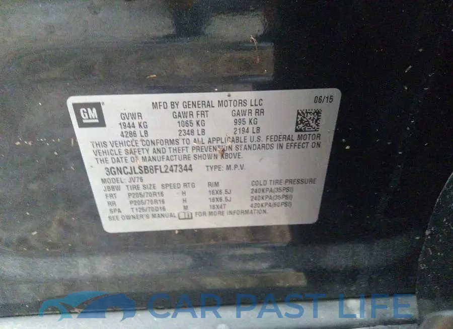 3GNCJLSB8FL247344# 9
