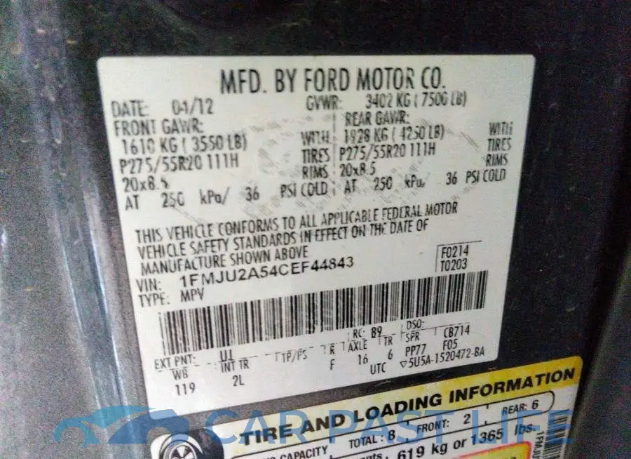 1FMJU2A54CEF44843# 9