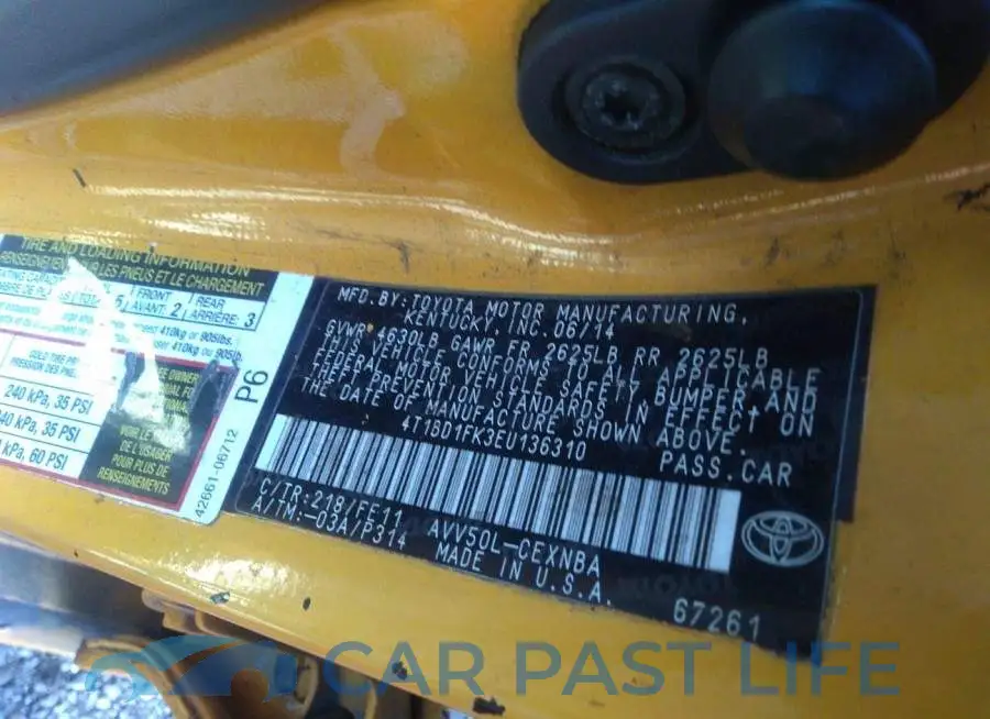 4T1BD1FK3EU136310# 9