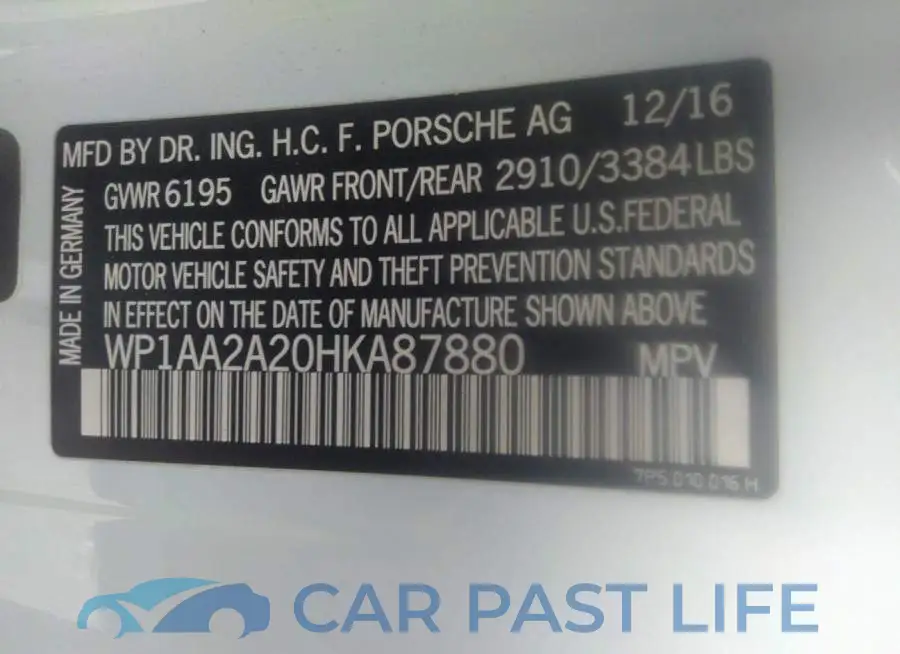 WP1AA2A20HKA87880# 9