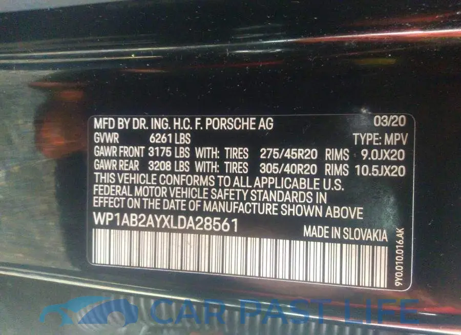 WP1AB2AYXLDA28561# 9