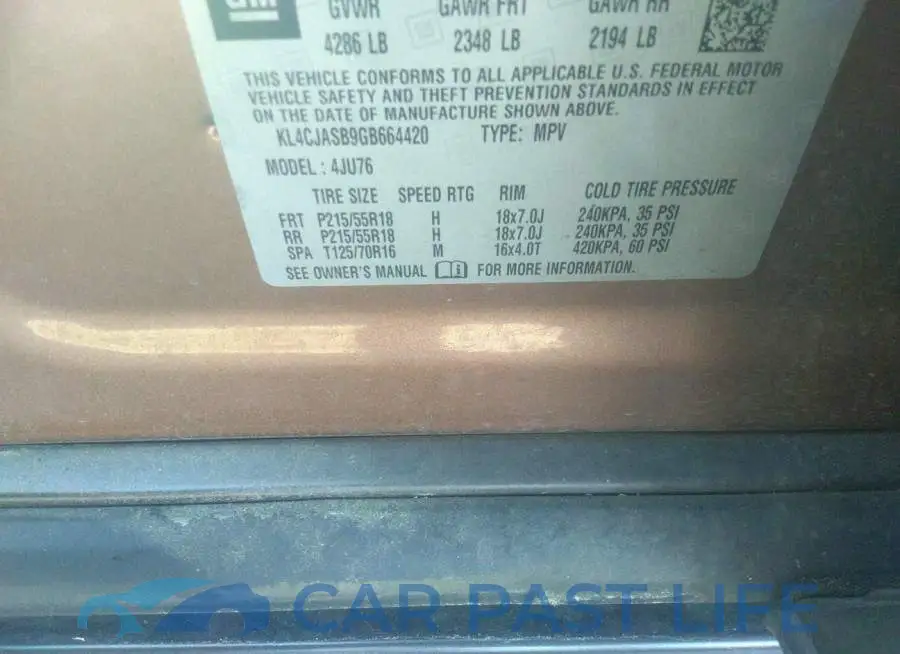KL4CJASB9GB664420# 9