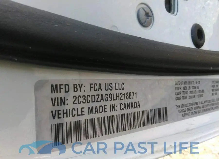 2C3CDZAG9LH218671# 9