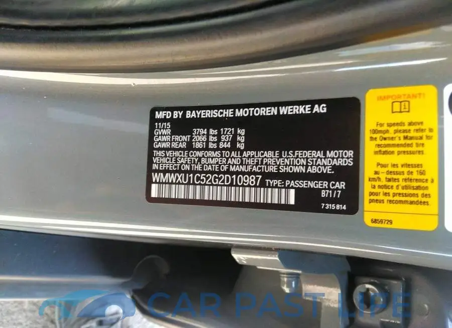 WMWXU1C52G2D10987# 9