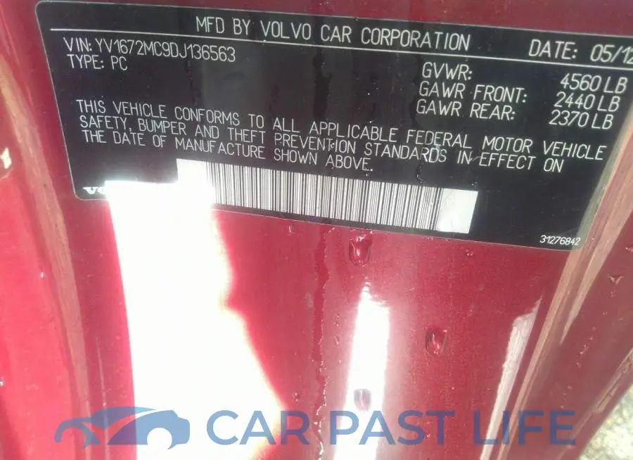 YV1672MC9DJ136563# 9
