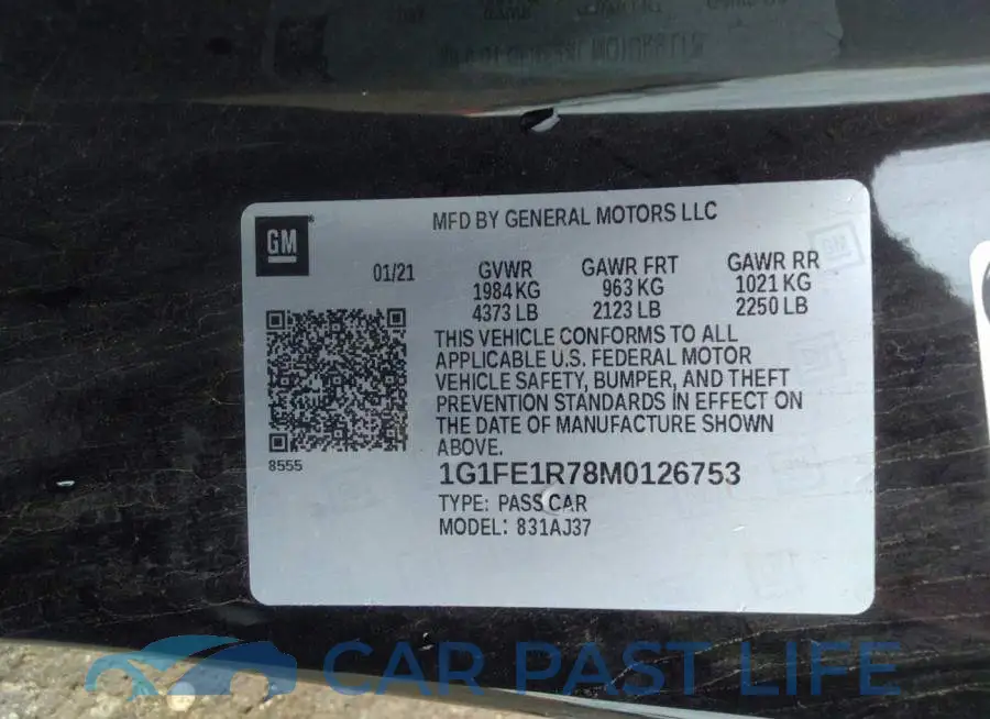 1G1FE1R78M0126753# 9
