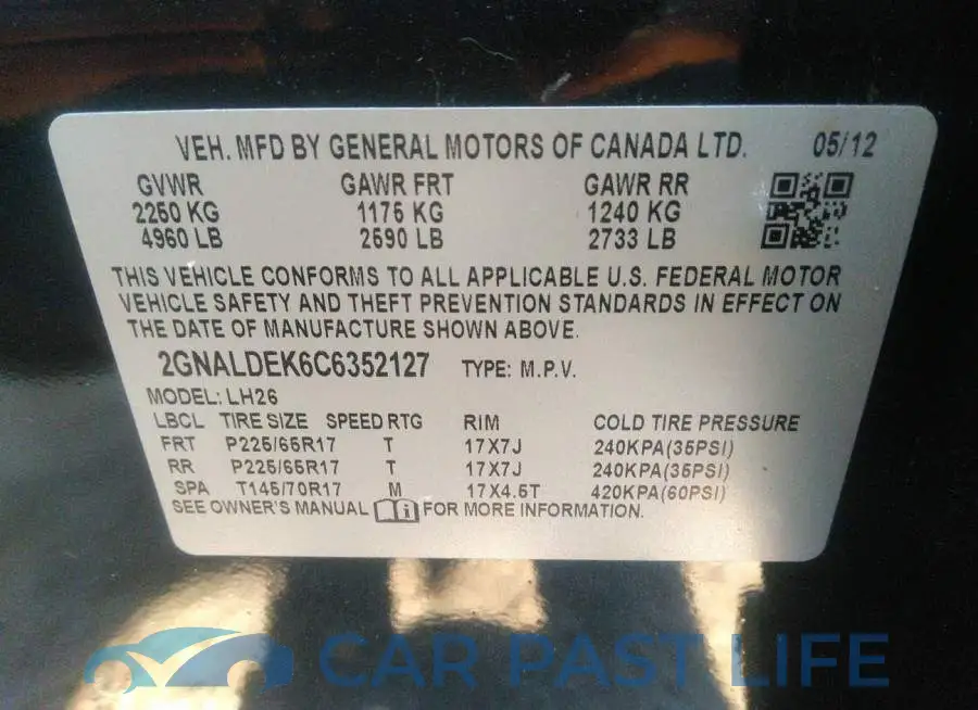 2GNALDEK6C6352127# 9