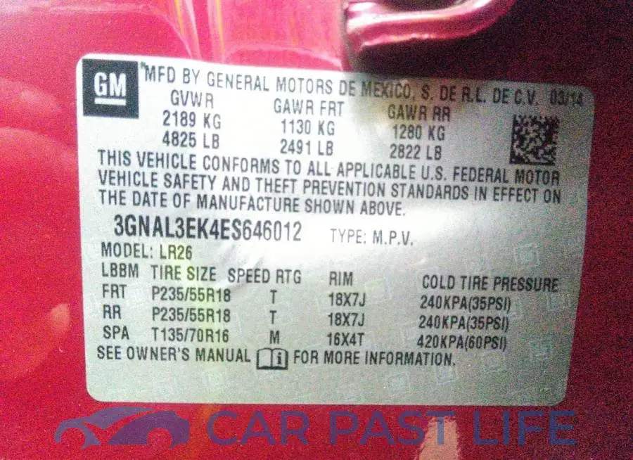3GNAL3EK4ES646012# 9