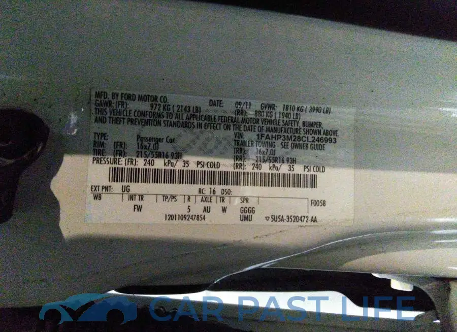 1FAHP3M28CL246993# 9