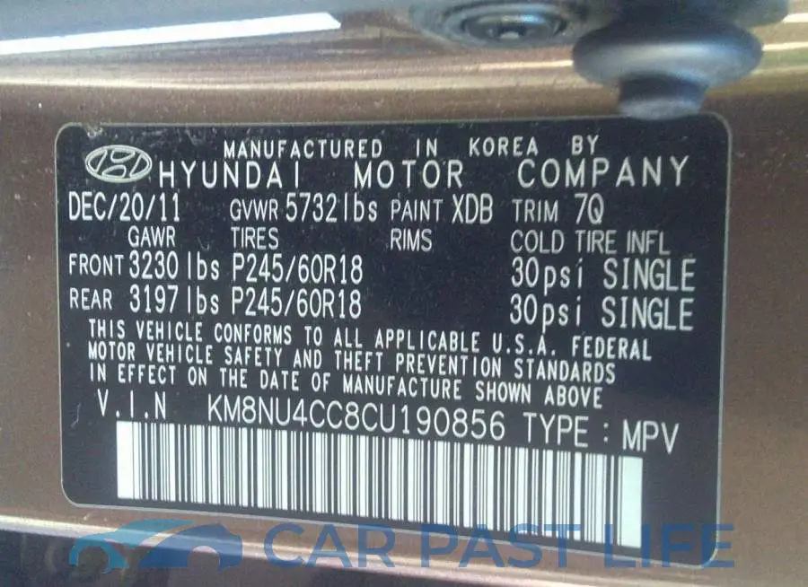 KM8NU4CC8CU190856# 9