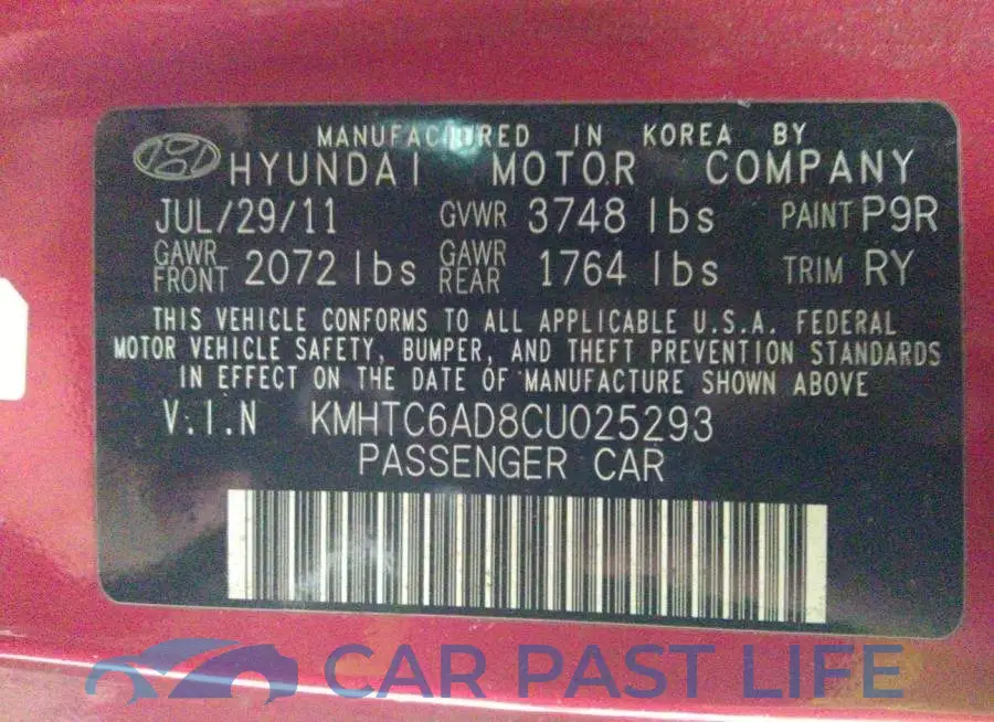 KMHTC6AD8CU025293# 9