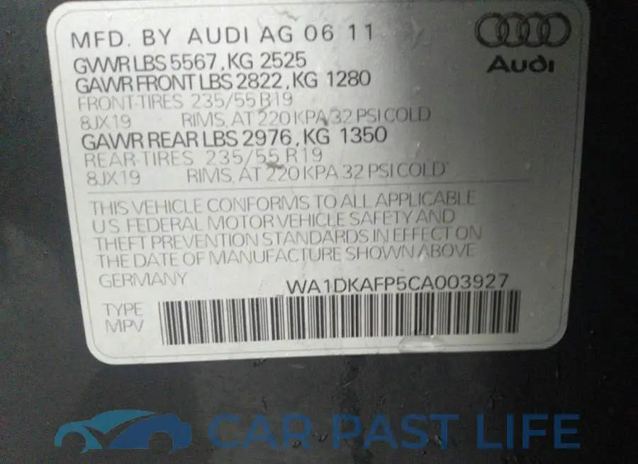 WA1DKAFP5CA003927# 9