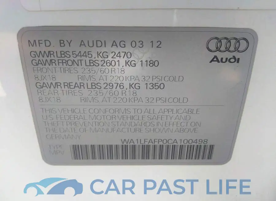 WA1LFAFP0CA100498# 9