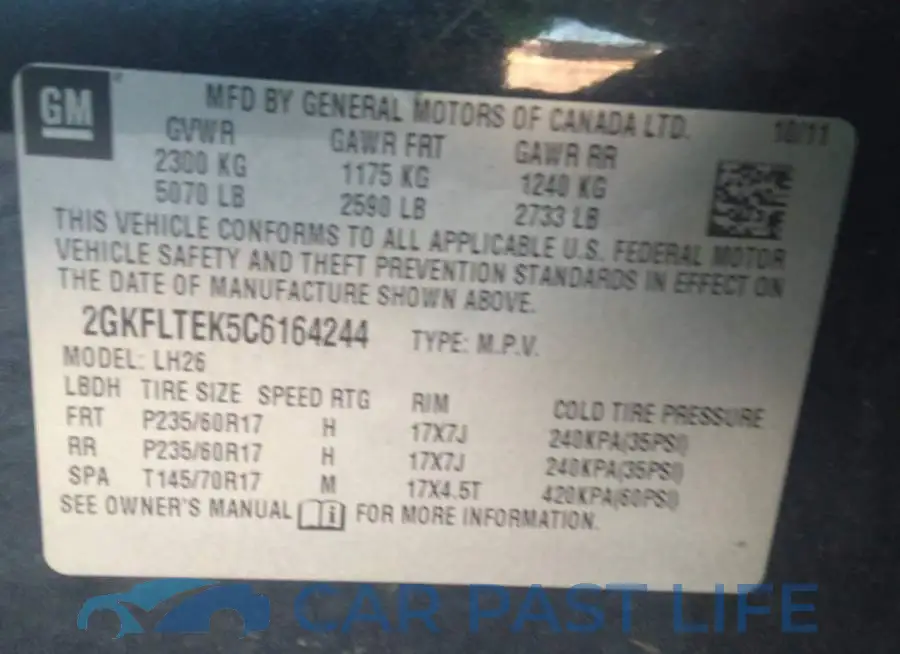 2GKFLTEK5C6164244# 9