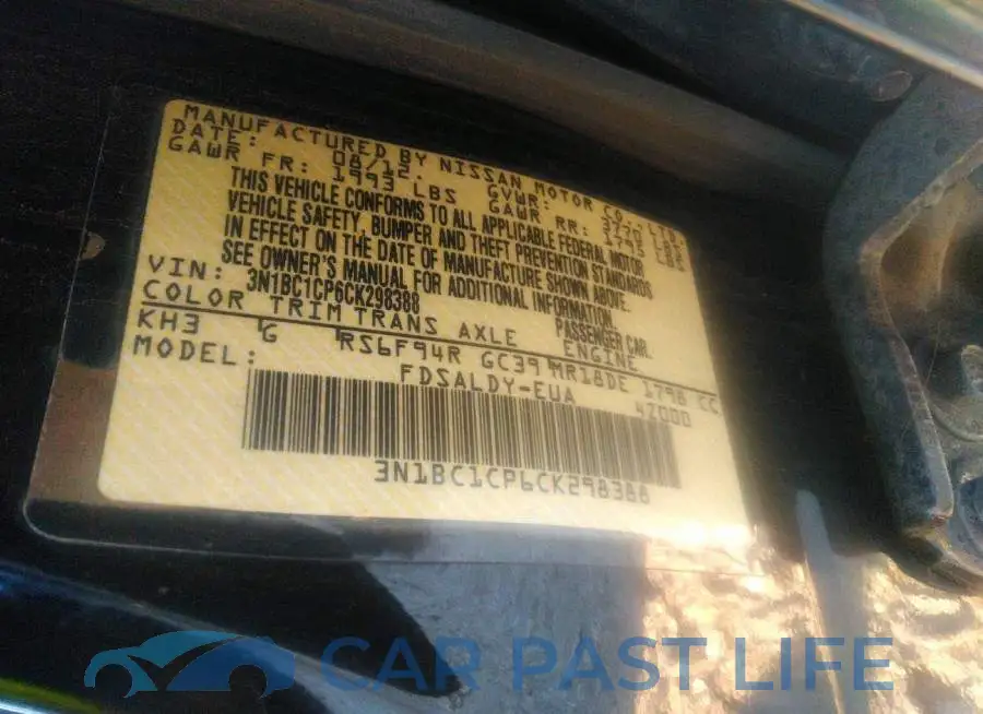 3N1BC1CP6CK298388# 9