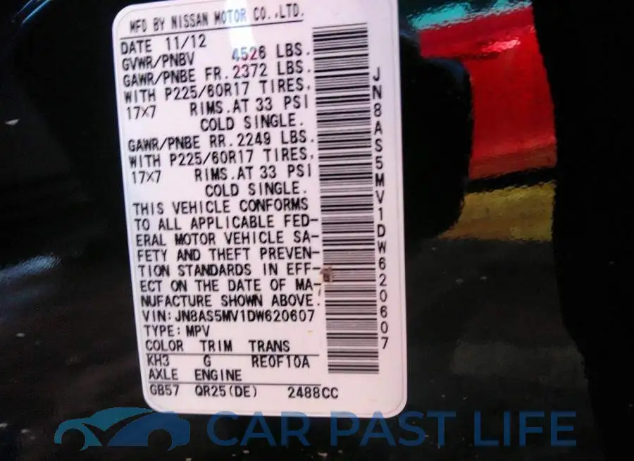 JN8AS5MV1DW620607# 9