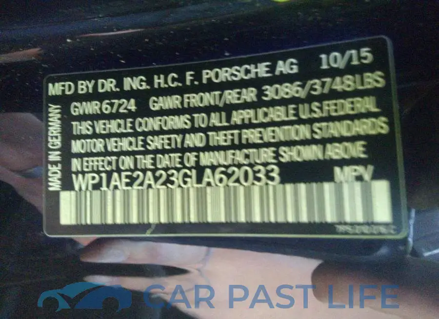 WP1AE2A23GLA62033# 9