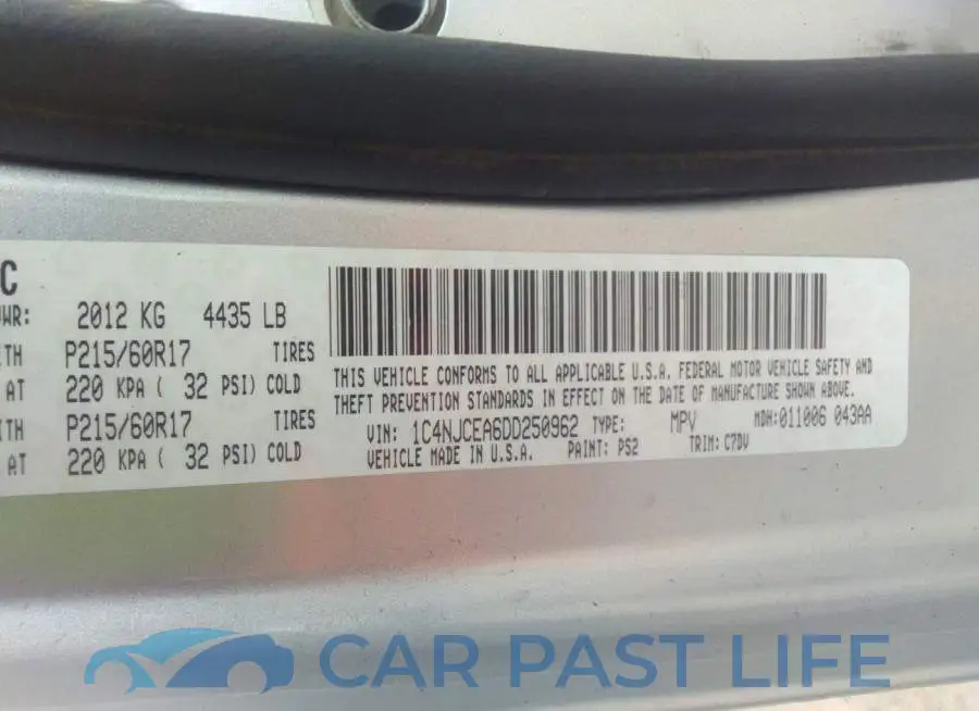 1C4NJCEA6DD250962# 9