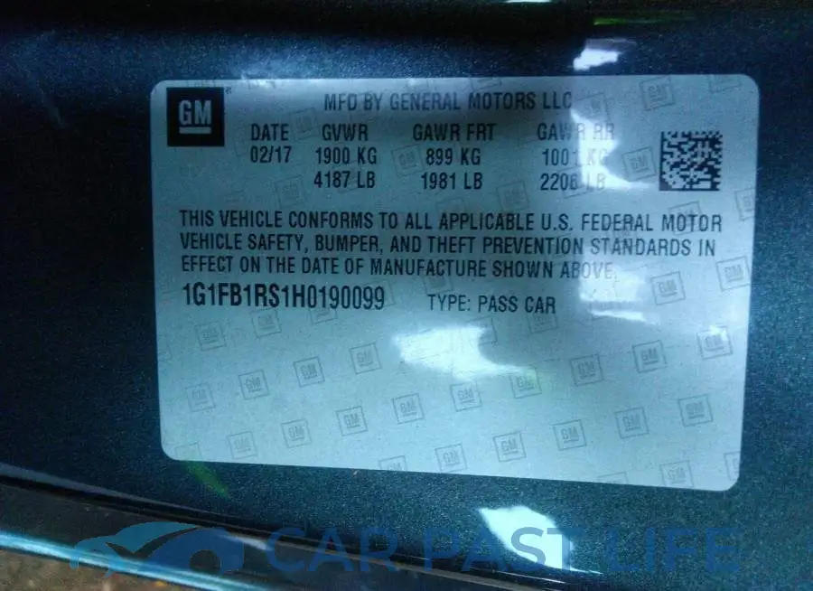 1G1FB1RS1H0190099# 9