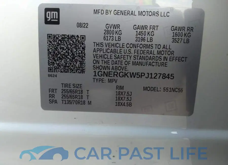 1GNERGKW5PJ127845# 9
