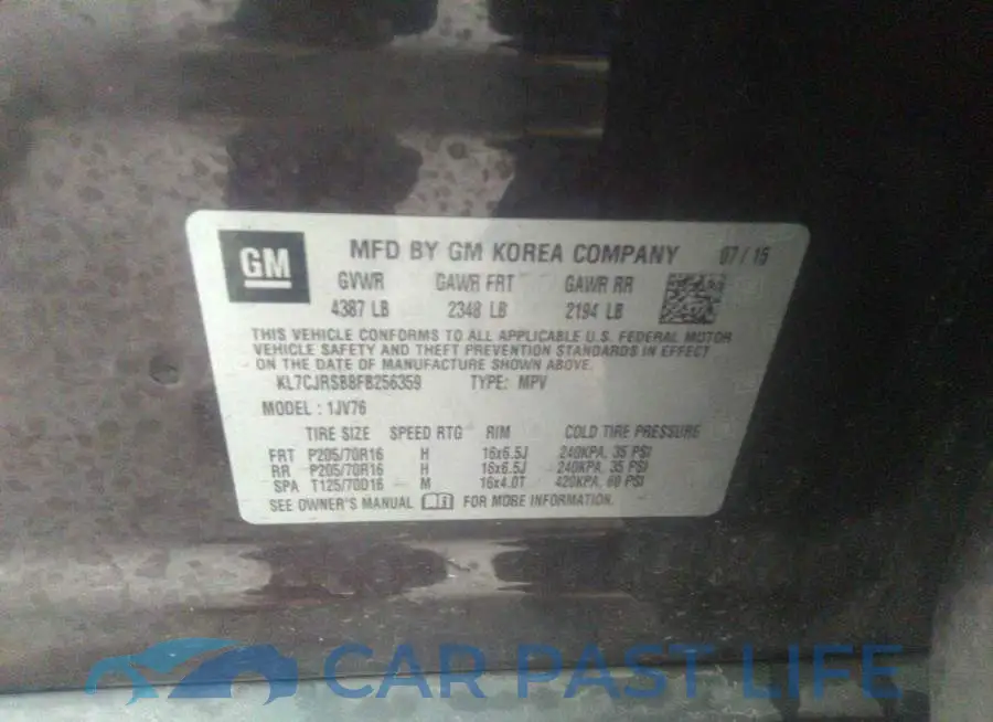 KL7CJRSB8FB256359# 9