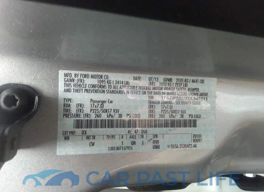 1FADP5AUXDL547511# 9