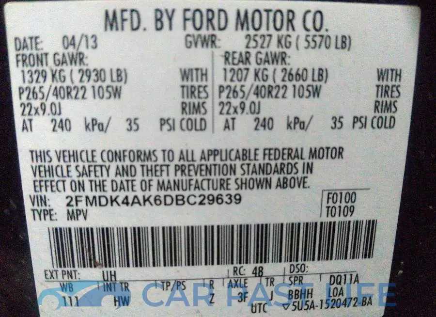 2FMDK4AK6DBC29639# 9