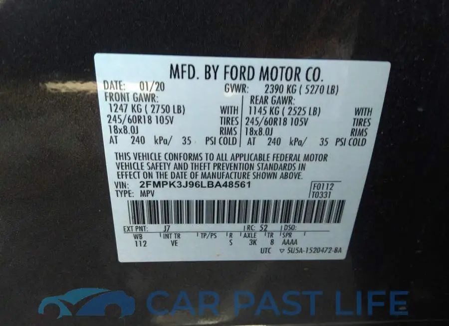 2FMPK3J96LBA48561# 9