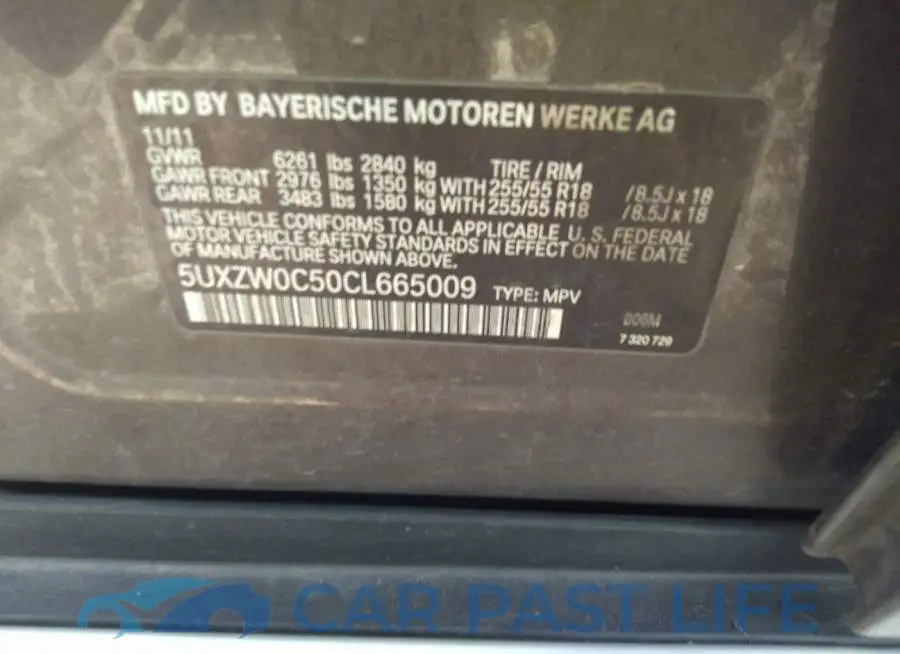 5UXZW0C50CL665009# 9
