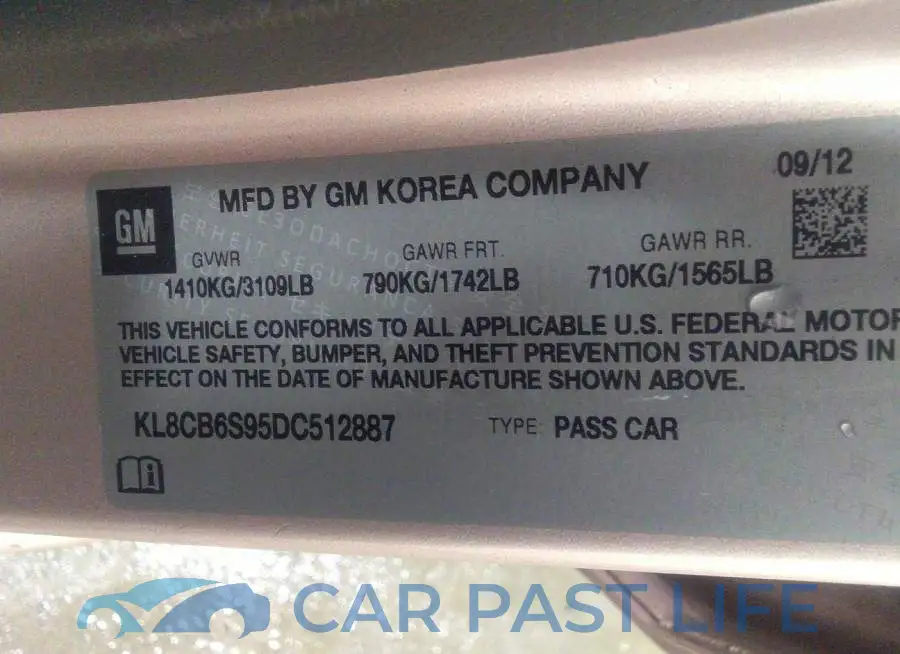 KL8CB6S95DC512887# 9