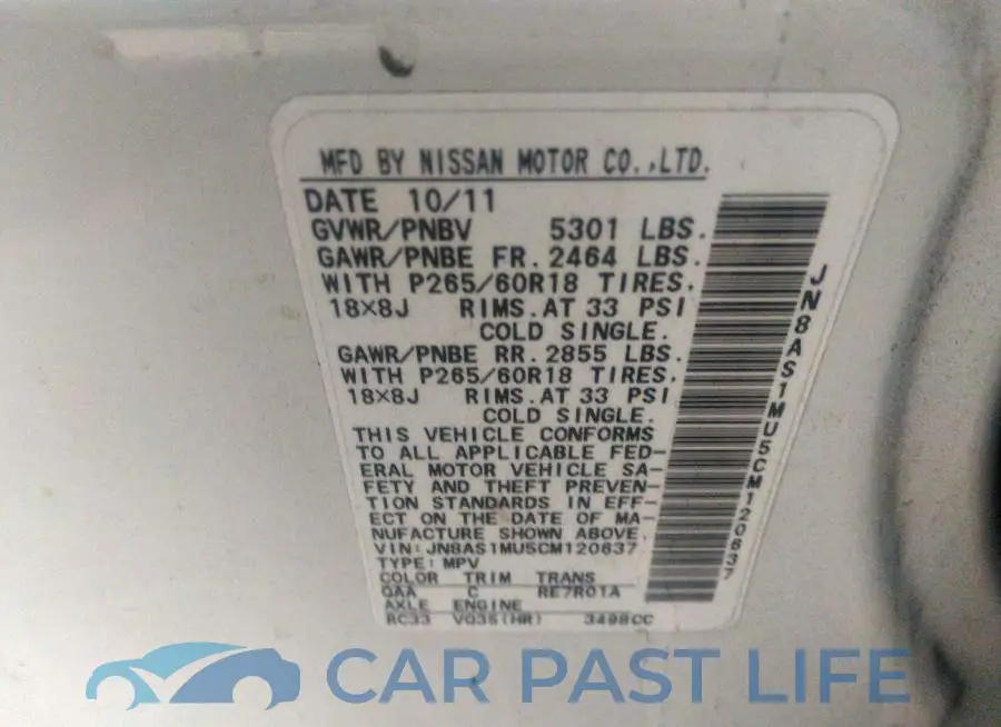 JN8AS1MU5CM120637# 9